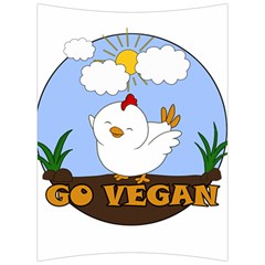 Go Vegan - Cute Chick  Back Support Cushion by Valentinaart