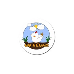 Go Vegan - Cute Chick  Golf Ball Marker (4 Pack) by Valentinaart