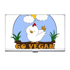 Go Vegan - Cute Chick  Business Card Holders