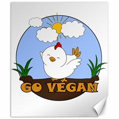 Go Vegan - Cute Chick  Canvas 20  X 24   by Valentinaart