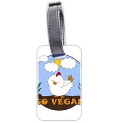 Go Vegan - Cute Chick  Luggage Tags (two Sides) by Valentinaart