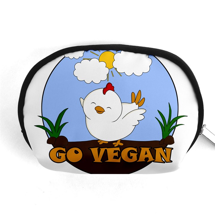 Go Vegan - Cute Chick  Accessory Pouches (Medium) 