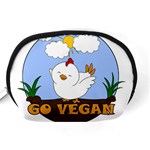 Go Vegan - Cute Chick  Accessory Pouches (Medium)  Back