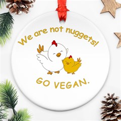 Go Vegan - Cute Chick  Ornament (round) by Valentinaart