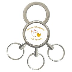 Go Vegan - Cute Chick  3-ring Key Chains by Valentinaart