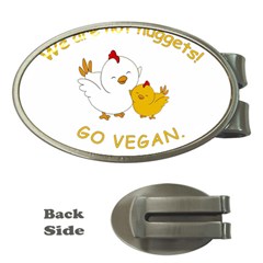 Go Vegan - Cute Chick  Money Clips (oval)  by Valentinaart