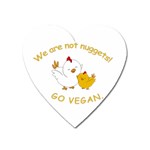 Go Vegan - Cute Chick  Heart Magnet Front