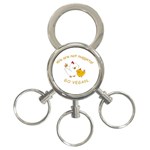 Go Vegan - Cute Chick  3-Ring Key Chains Front