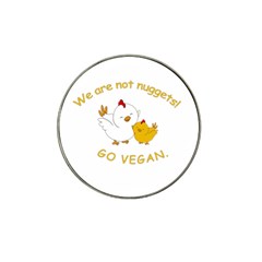 Go Vegan - Cute Chick  Hat Clip Ball Marker