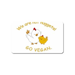 Go Vegan - Cute Chick  Magnet (name Card) by Valentinaart