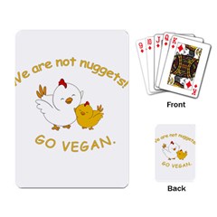 Go Vegan - Cute Chick  Playing Card by Valentinaart