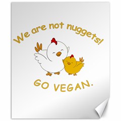 Go Vegan - Cute Chick  Canvas 8  X 10  by Valentinaart