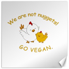 Go Vegan - Cute Chick  Canvas 16  X 16   by Valentinaart