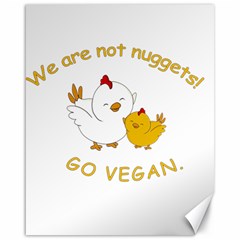 Go Vegan - Cute Chick  Canvas 16  X 20   by Valentinaart