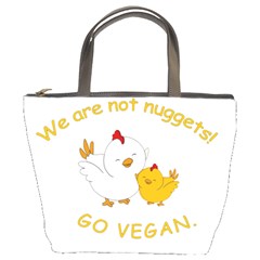 Go Vegan - Cute Chick  Bucket Bags by Valentinaart