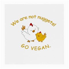 Go Vegan - Cute Chick  Medium Glasses Cloth (2-side) by Valentinaart