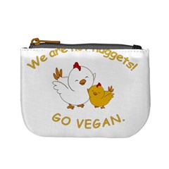 Go Vegan - Cute Chick  Mini Coin Purses by Valentinaart