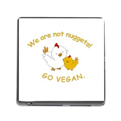 Go Vegan - Cute Chick  Memory Card Reader (square) by Valentinaart