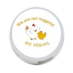 Go Vegan - Cute Chick  4-port Usb Hub (one Side) by Valentinaart