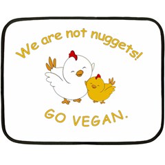 Go Vegan - Cute Chick  Double Sided Fleece Blanket (mini)  by Valentinaart