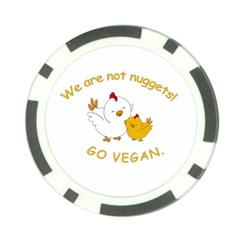 Go Vegan - Cute Chick  Poker Chip Card Guard (10 Pack) by Valentinaart