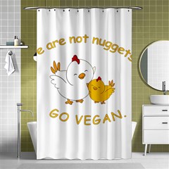 Go Vegan - Cute Chick  Shower Curtain 48  X 72  (small)  by Valentinaart