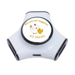 Go Vegan - Cute Chick  3-port Usb Hub by Valentinaart