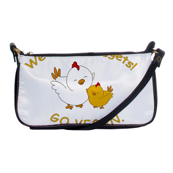 Go Vegan - Cute Chick  Shoulder Clutch Bags