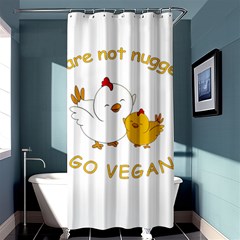 Go Vegan - Cute Chick  Shower Curtain 36  X 72  (stall)  by Valentinaart