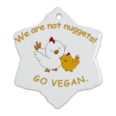 Go Vegan - Cute Chick  Ornament (snowflake) by Valentinaart