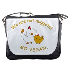 Go Vegan - Cute Chick  Messenger Bags