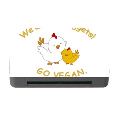 Go Vegan - Cute Chick  Memory Card Reader With Cf by Valentinaart