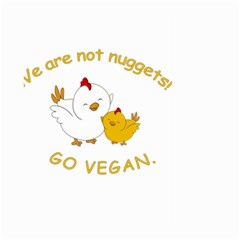 Go Vegan - Cute Chick  Large Garden Flag (two Sides) by Valentinaart