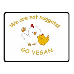 Go Vegan - Cute Chick  Double Sided Fleece Blanket (small)  by Valentinaart