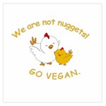 Go Vegan - Cute Chick  Large Satin Scarf (Square) Front