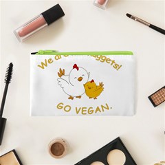 Go Vegan - Cute Chick  Cosmetic Bag (xs) by Valentinaart