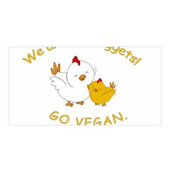 Go Vegan - Cute Chick  Satin Shawl by Valentinaart