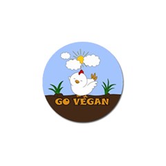 Go Vegan - Cute Chick  Golf Ball Marker by Valentinaart