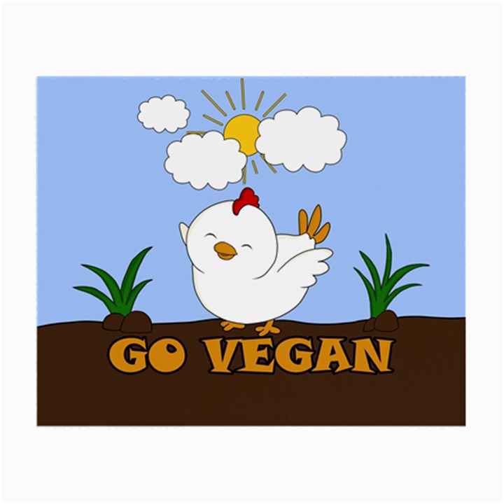 Go Vegan - Cute Chick  Small Glasses Cloth (2-Side)