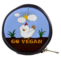 Go Vegan - Cute Chick  Mini Makeup Bags by Valentinaart