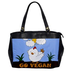 Go Vegan - Cute Chick  Office Handbags by Valentinaart