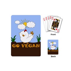 Go Vegan - Cute Chick  Playing Cards (mini)  by Valentinaart