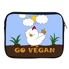 Go Vegan - Cute Chick  Apple Ipad 2/3/4 Zipper Cases by Valentinaart