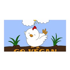 Go Vegan - Cute Chick  Satin Wrap by Valentinaart