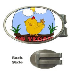 Go Vegan - Cute Chick  Money Clips (oval) 