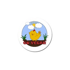 Go Vegan - Cute Chick  Golf Ball Marker by Valentinaart