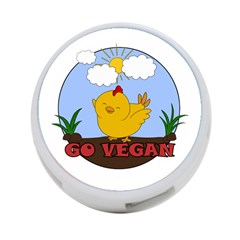 Go Vegan - Cute Chick  4-port Usb Hub (two Sides)  by Valentinaart