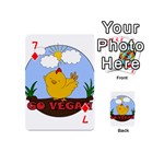 Go Vegan - Cute Chick  Playing Cards 54 (Mini)  Front - Diamond7