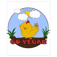 Go Vegan - Cute Chick  Drawstring Bag (small) by Valentinaart