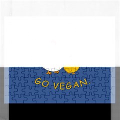 Go Vegan - Cute Chick  Rectangular Jigsaw Puzzl by Valentinaart